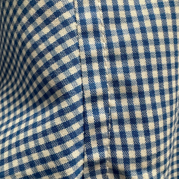 Chaps Boys Gingham Button Up Dress Shirt | Size Medium (10-12) - Picture 3 of 5